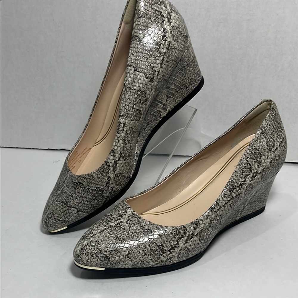 Cole Haan Gray Snake Print Wedges